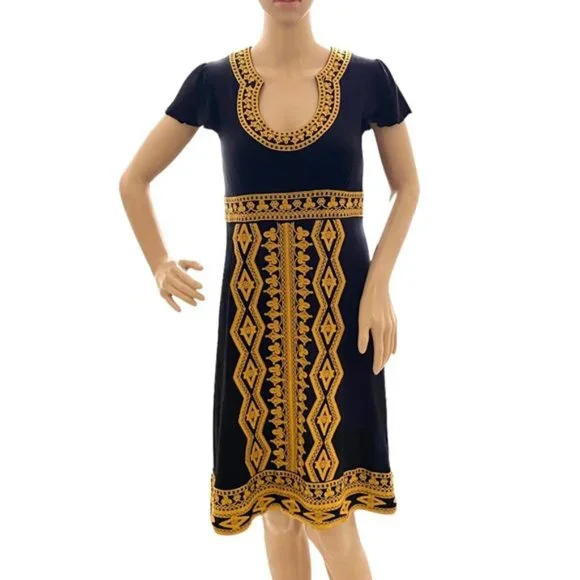 inc international concepts embroidered dress INC International Concepts | Dresses | Inc International Concepts Womens  Midi Embroidery Dress Black Size M